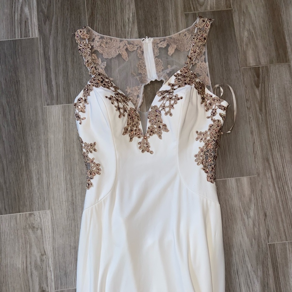 Gorgeous gold and white dress